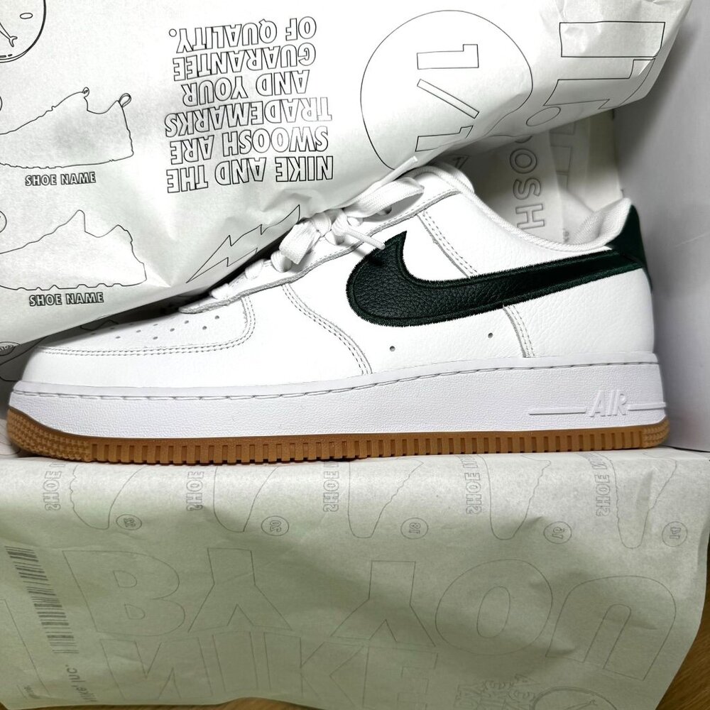 Nike Air Force 1 Low Custom Evergreen Swoosh Men’s 9.5 NEW w/Box